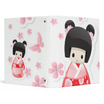 Japanese Geisha Doll - buns series Binder