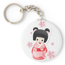 Japanese Geisha Doll - buns series Keychains