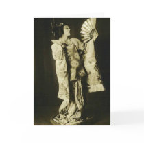 japanese geisha greeting card