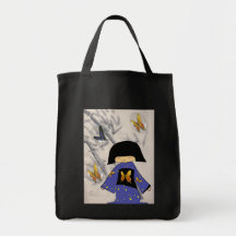 japanese girl butterfly canvas bags
