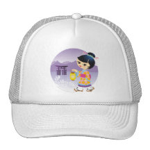 Japanese girl mesh hat