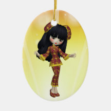 Japanese Girl Ornament