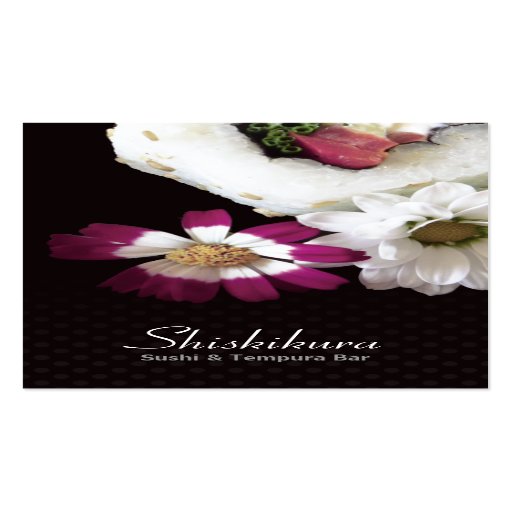 Japanese Inspired Sushi Chef Catering Business Card