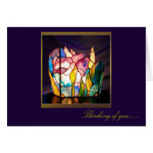 Japanese Iris Thinking of You Greeting Card