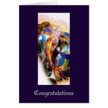 Japanese Koi Fish Congratulations Greeting Card