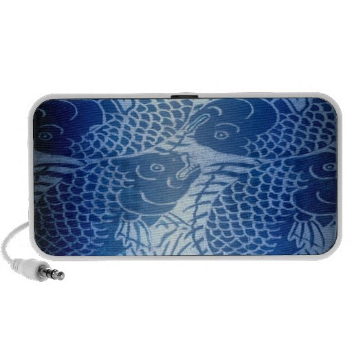 Japanese Koi in Blue Portable Speakers