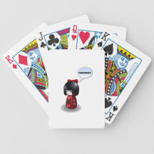 Japanese Kokeshi Doll - Yoroshiku Bicycle Playing Cards