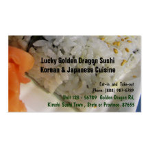 Japanese Korean Food Sushi Restaurant Business Card Template
