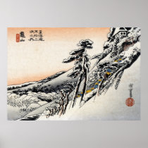 Japanese men and Snowscape no.1 Posters