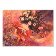 Japanese Noh Mask Fantasy Art Photo Print