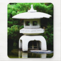 Japanese Pagoda Lantern Style Garden Statue Mousepad