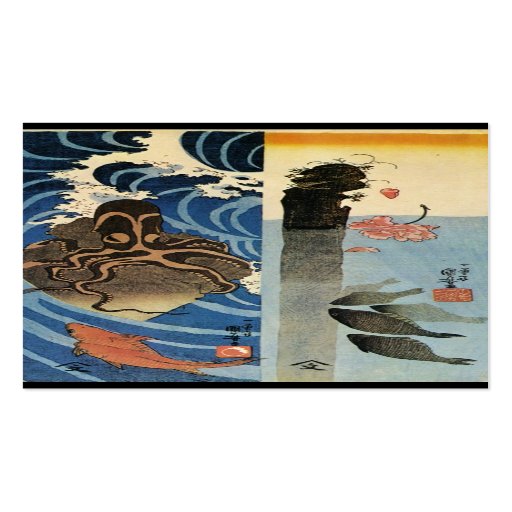 Japanese Painting c. 1800's Business Card Templates