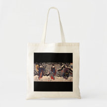 Japanese Painting c. 1800's Canvas Bags