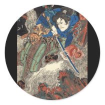 Japanese Painting c. 1800's Sticker