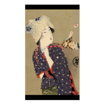 Japanese Painting. Woman with baby c. 1909 Business Cards