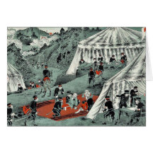 Japanese Red Cross taking care of enemy soldiers Greeting Cards