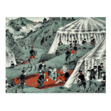 Japanese Red Cross taking care of enemy soldiers Postcard