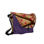 Japanese sakura sumi-e messenger bag