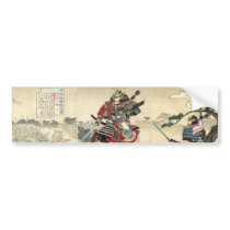 Japanese samurai fighting Scene Bumper Sticker