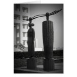 Japanese sculptures greeting card
