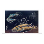Japanese Sea Life Painting circa 1800's Business Card