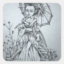 Japanese Square Stickers