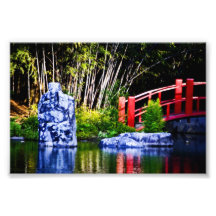 Japanese Stone and Bridge Photo