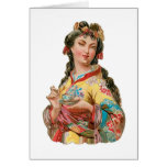 Japanese Tea Vintage Drink Ad Art Greeting Card