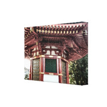 Japanese Temple Pagoda Wrapped Canvas Print Sketch
