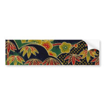 Japanese Traditional kimono Pattern Bumper Stickers