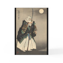 Japanese Warrior Painting. Circa 1922 Greeting Card