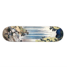 Japanese Waterfall Illustration Skate Decks