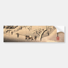 Japanese Winterscape no.1 Bumper Sticker