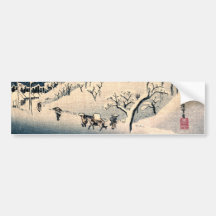 Japanese Winterscape no.3 Bumper Stickers