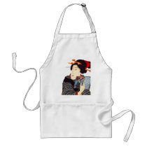 Japanese Woman Reading 2 Aprons