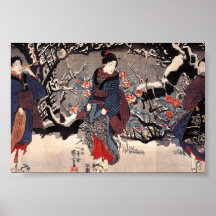 Japanese Women Painting c. 1800's Poster