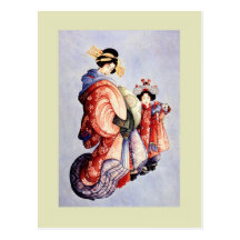 Japanese Woodblock Post Card
