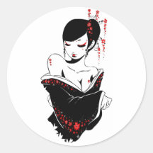 _japanesque round sticker