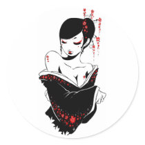 _japanesque round sticker