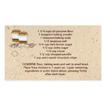 Jar Cookie Mix Hang Tag Business Cards