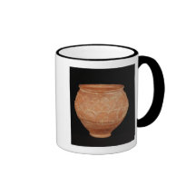 Jar decorated with overlapping applied scales coffee mug