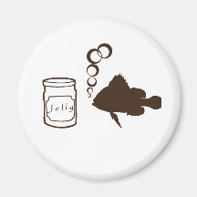 jar of jelly and fishes makes jelly fish magnet