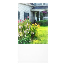 Jardin avec Coneflowers et lis Photocarte Personnalisée