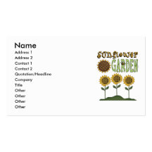 Jardin de tournesol modèles de cartes de visite