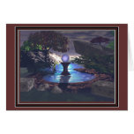 Jardin de zen (blanc à l'intérieur) carte de vœux