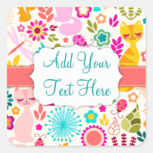 Jardin Kitty Autocollants