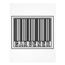 Jardinier de code barres en-tête de lettre