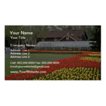 Jardins d'Edouard, tulipes et fleurs rouges de ser Modèle De Carte De Visite