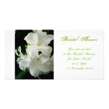 Jasmine - Bridal Shower Invitation Photo Card Template