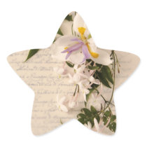 jasmine flowers and lily with script star sticker